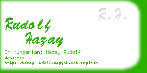 rudolf hazay business card